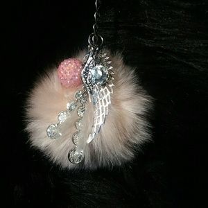 Keychain Pom Pom  with Bling...